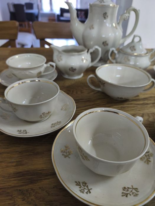 Wawel serwis kawowy porcelana PRL dzbanek  zestaw filiżanka