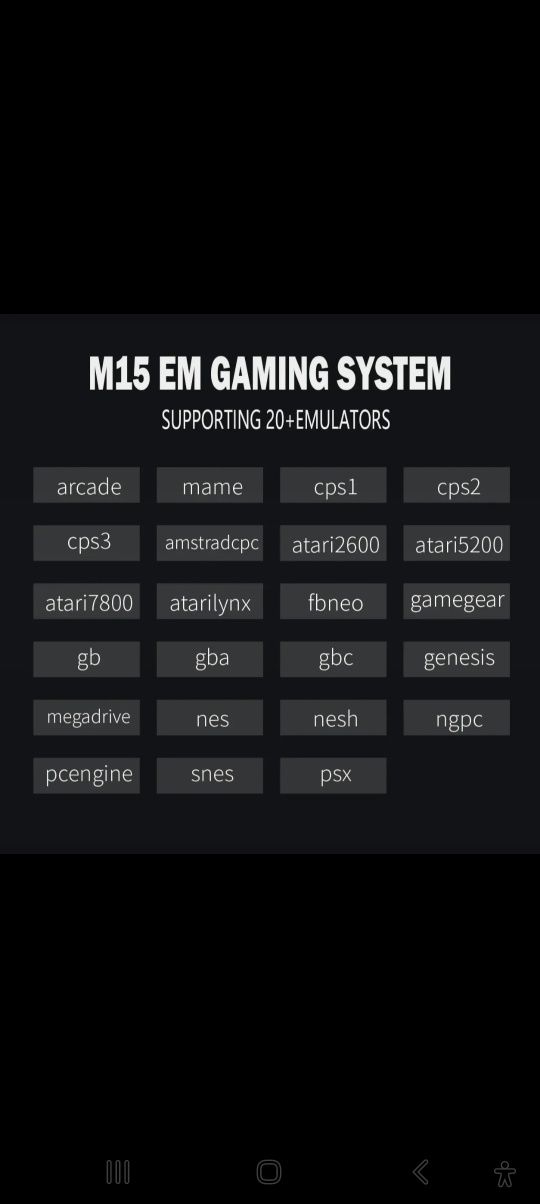 Consola M15 Classic 20000jogos 4K