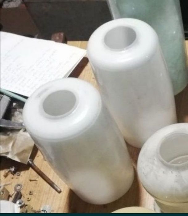 K19 szklane białe klosze podłużne do kinkietu, żyrandola