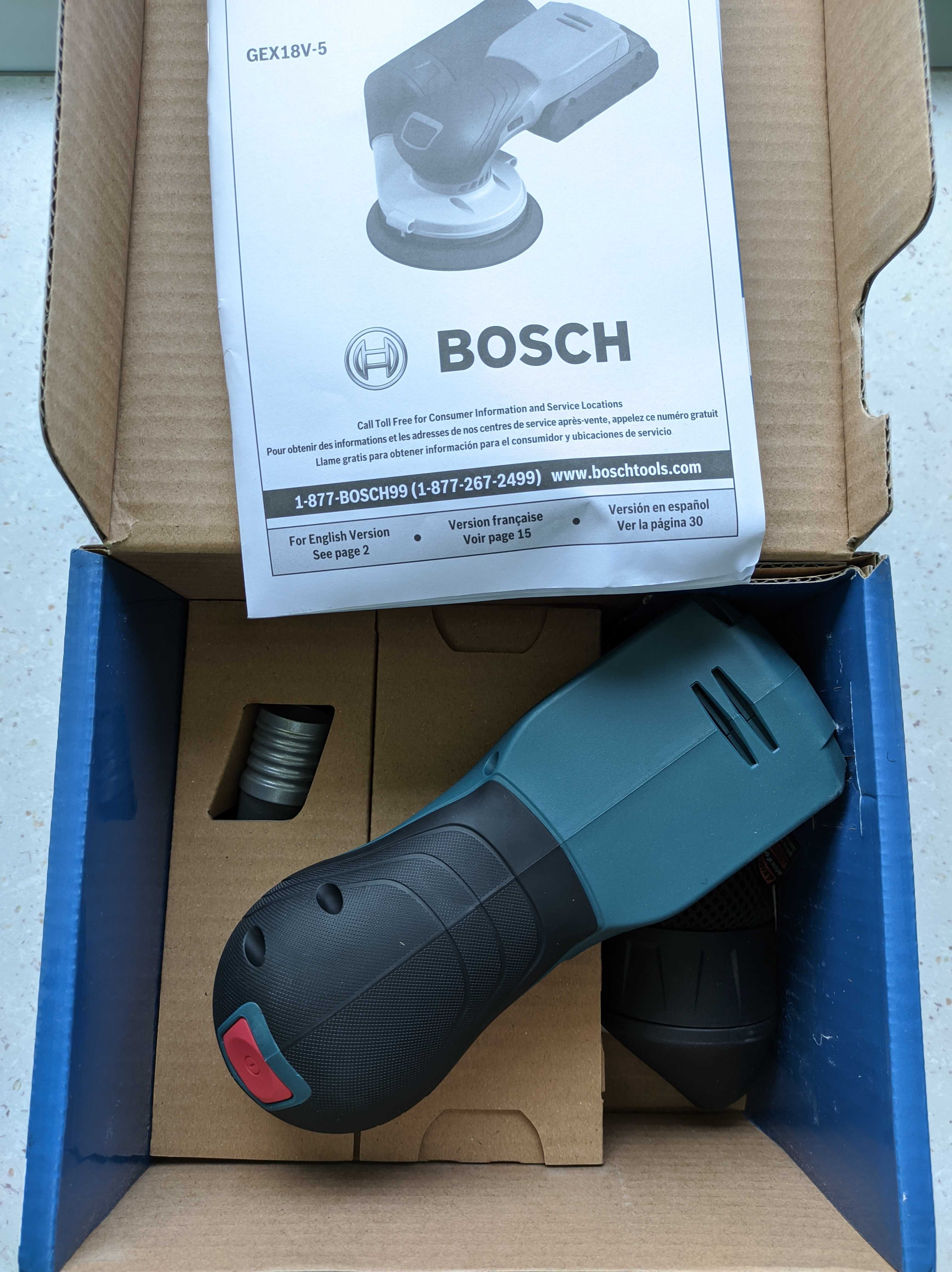 Акумуляторна ексцентрикова шліфувальна машина Bosch GEX18V-5N 18V-125