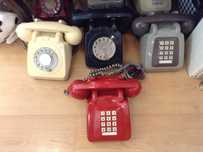 Telefone teclas Vermelho 50 € -Telefone creme de discar 18 € -Original