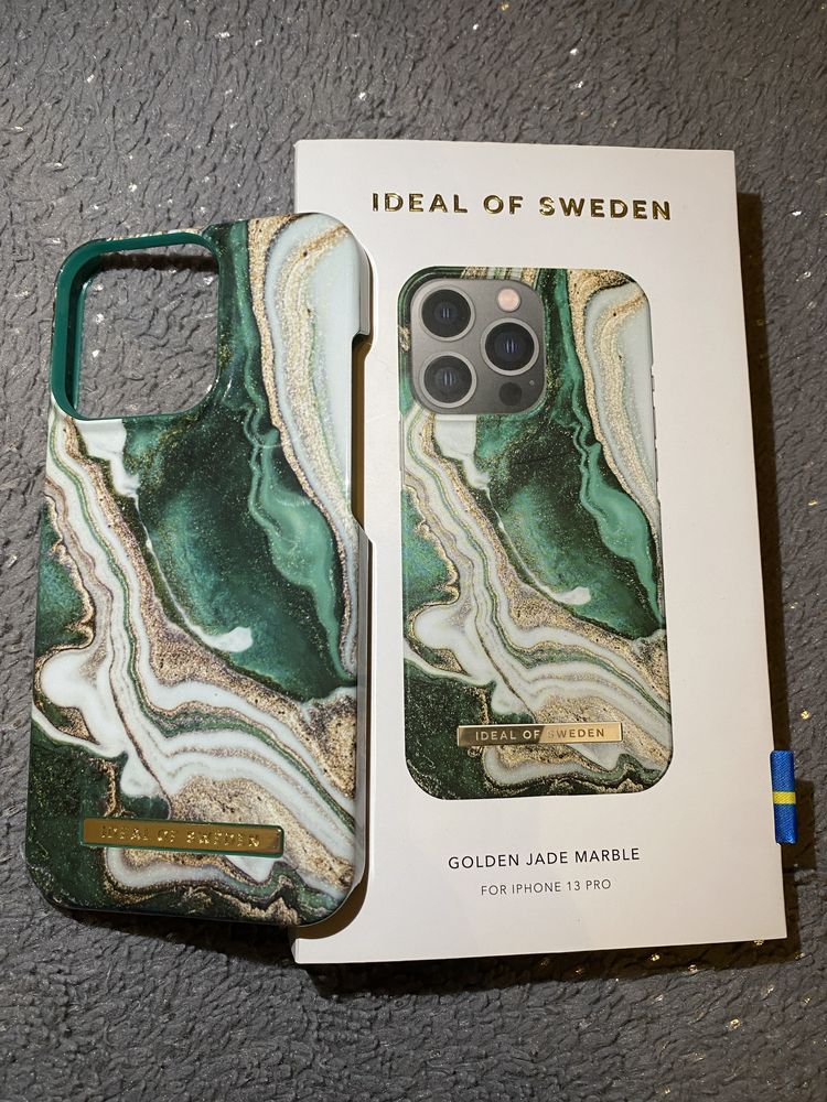 Etui iPhone 13 Pro Ideal of Sweden Golden Jade Marble oryginalne