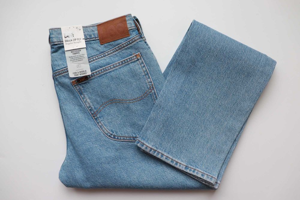 LEE DAREN ZIP FLY W32 L34 męskie spodnie jeansy regular nowe okazja