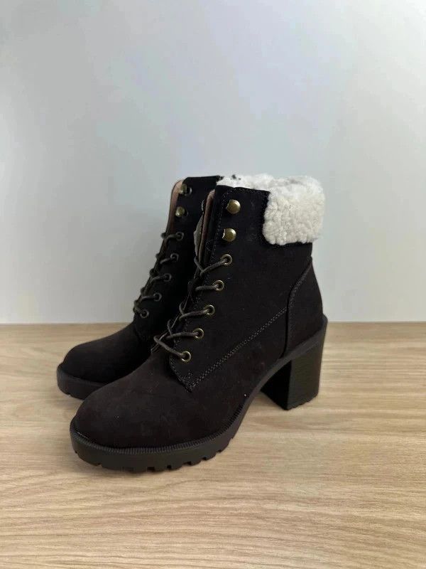 ORYGINALNE BUTY Buty botki na obcasie brązowe r. 36 Anna field