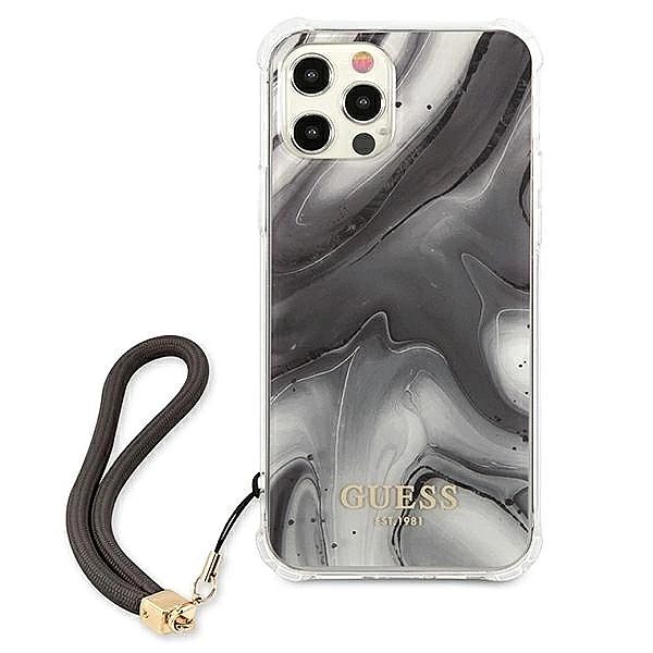 Etui Guess Marble Collection na iPhone 12 / iPhone 12 Pro - szare