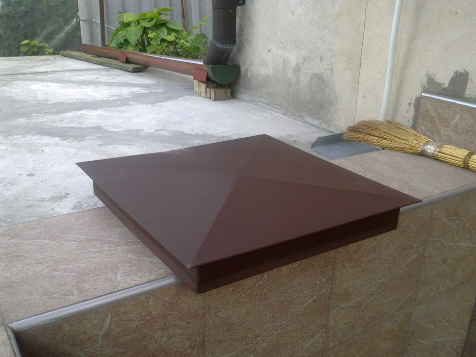 Ковпак на димар, ковпак на вентиляційні канали, на стовпчики паркану