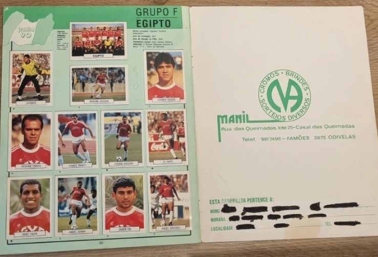 Caderneta Panini Futebol Italia 90 completa