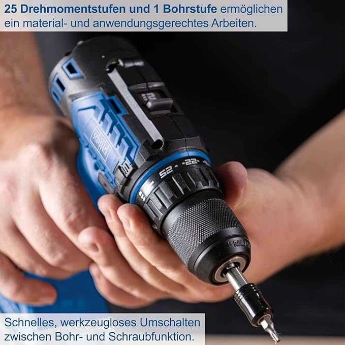 Акумуляторна дрeль  Scheppach BC-DD60-X шуруповерт Шуроповерт