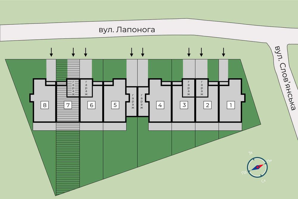 Таунхаус 170.2 м² з ділянкою у ТХ “СЛОВ’ЯНСЬКІ”, Минай - SL 7