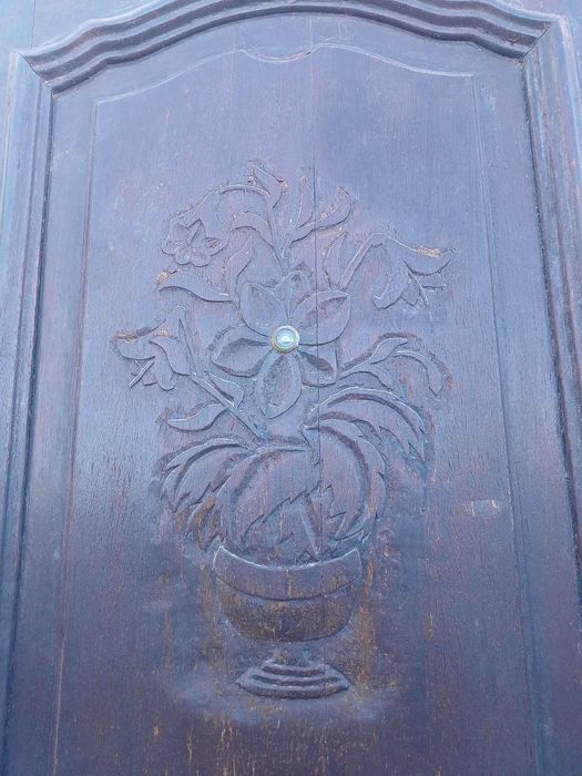 Porta de madeira maciça de carvalho