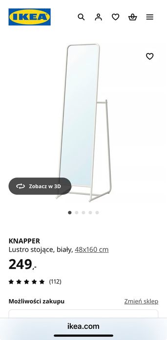 Lustro stojace Ikea