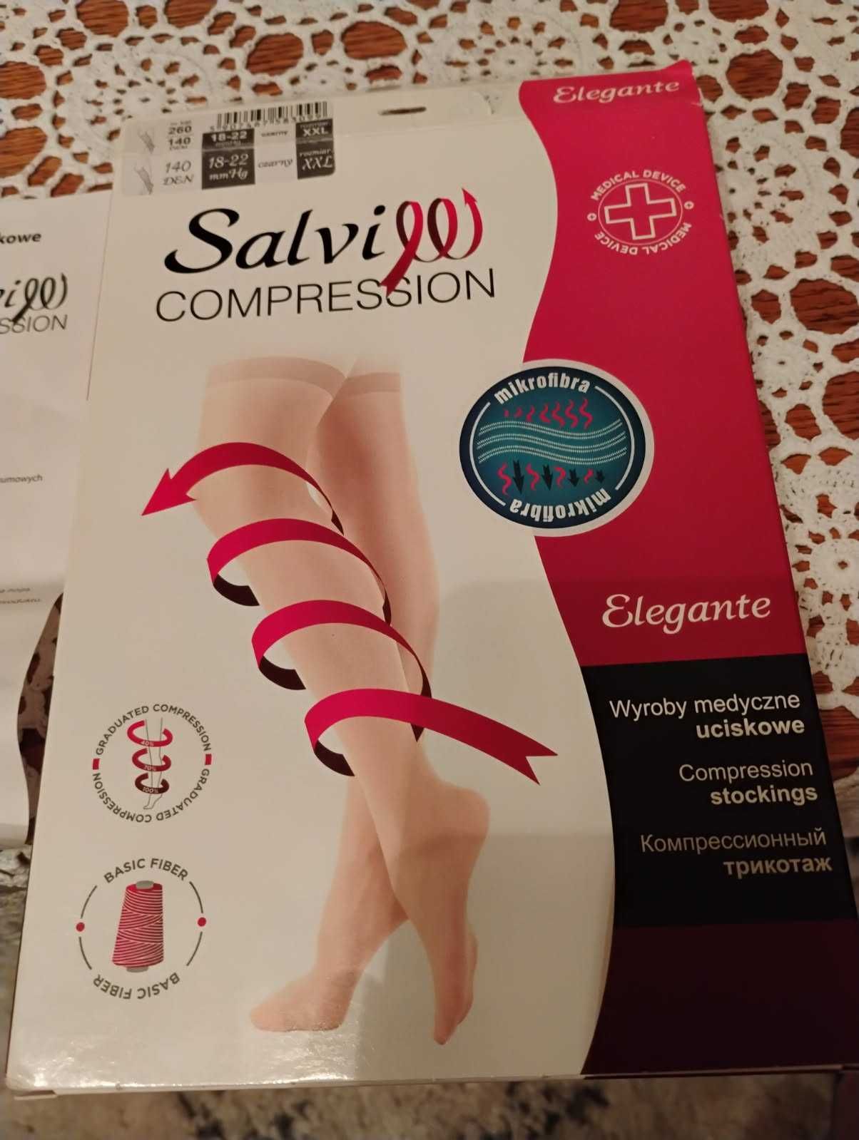 Podkolanówki uciskowe Salvi compression, 1 stopień ucisku, Rozm. XXL