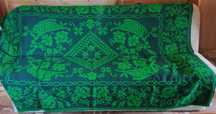 Narzuta/kilim czarno-zielony