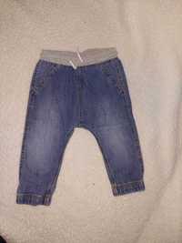 Spodnie jeans H&M rozm. 86 (12-18 m-c) cienki jeans