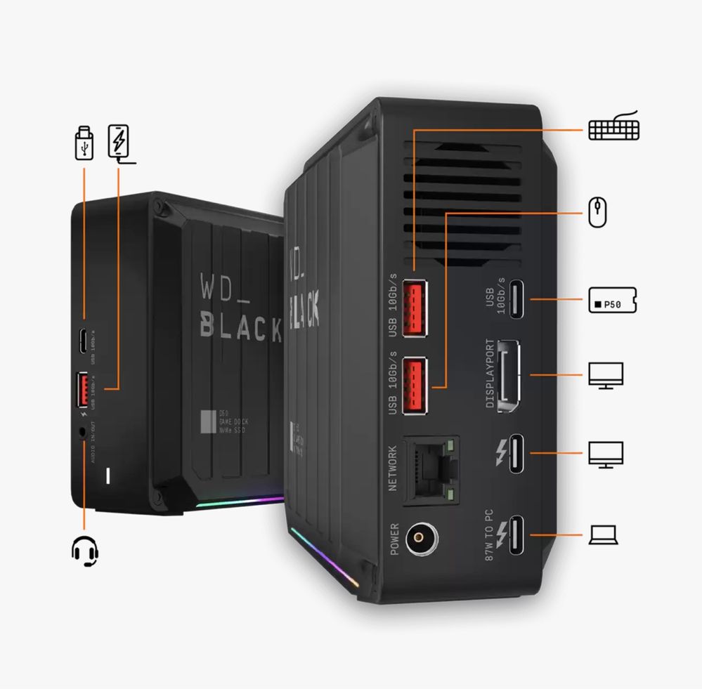 [NOVO/SELADO] WD Black D50 Game Dock (com SSD 1Tb) NVMe