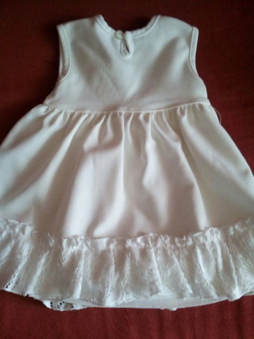 Sukienka biała z bolerkiem dł.41 cm