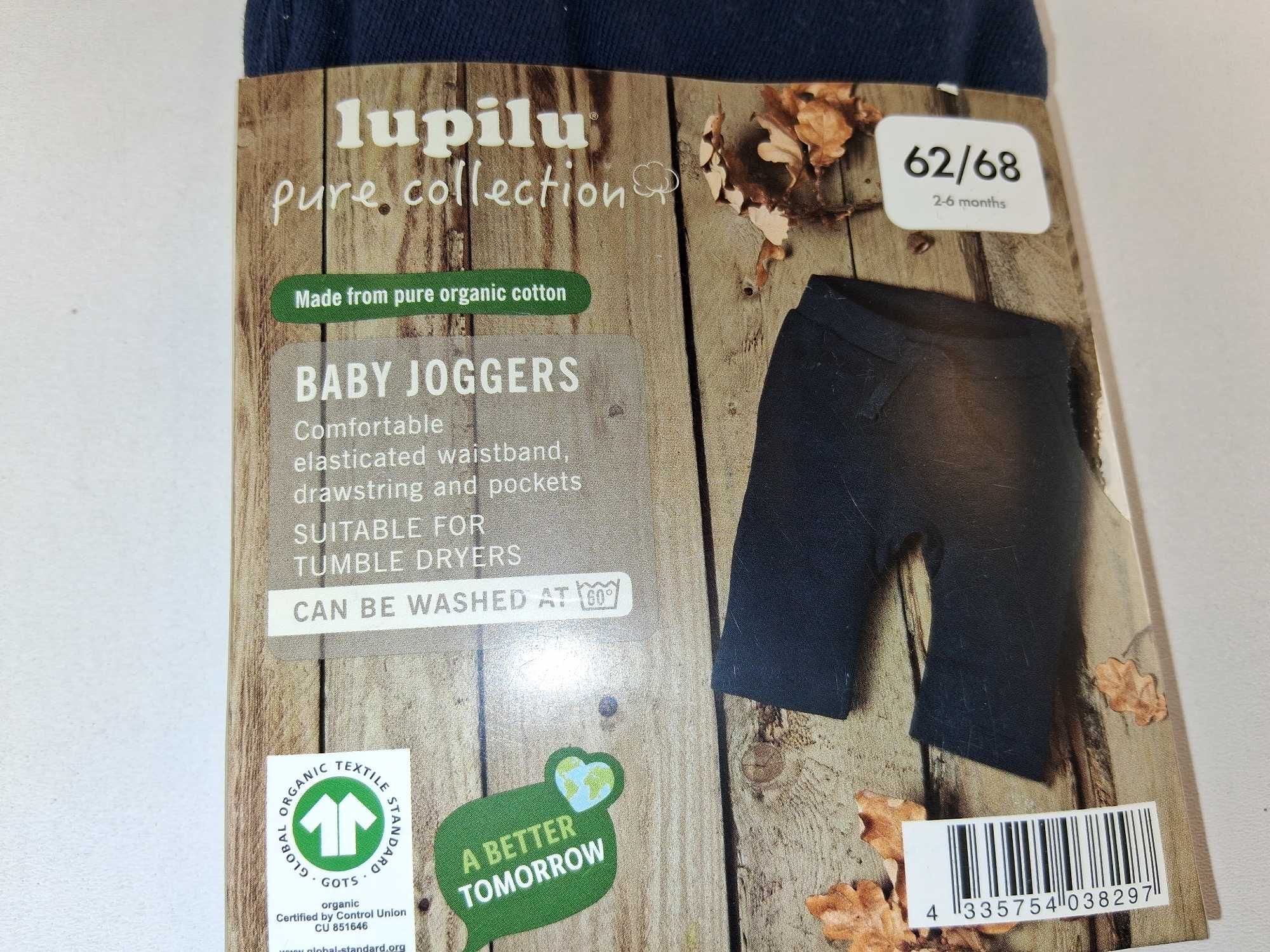 A201 Lupilu Baby Joggers Spodnie Niemowlęce Bawełna Organiczna 62/68