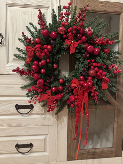 Wianek swiateczny na drzwi