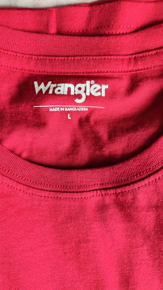 Wrangler czerwony t-shirt rozm L XL