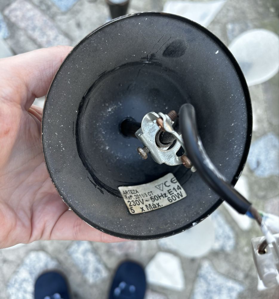 Conjunto de candeeiros rústicos de teto