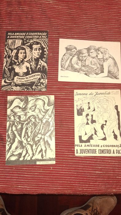 Julio Pomar A Domingues anos 40 manifestação juventude raros