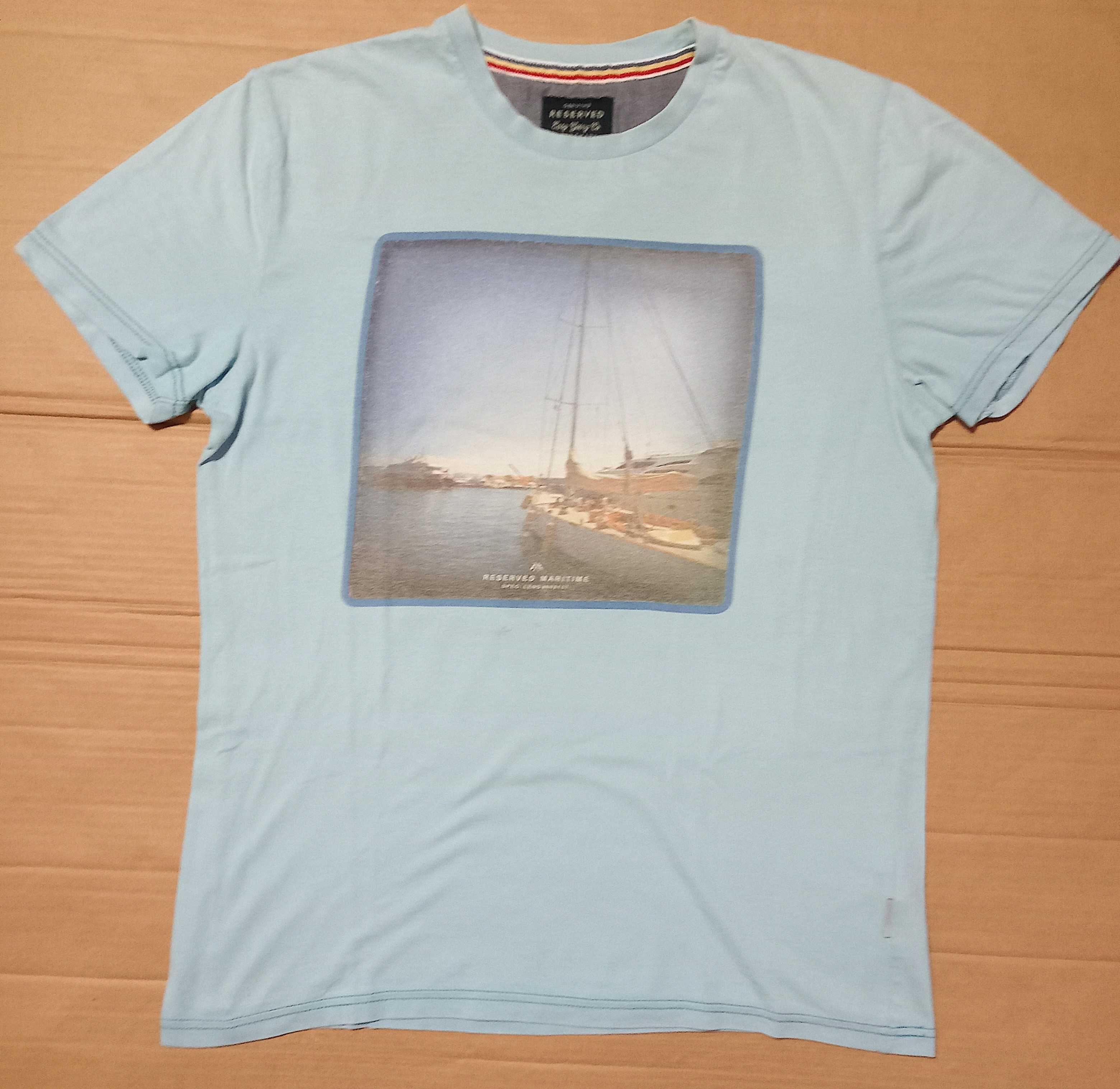 Zestaw bluzek męskich T-shirt na krótki rękaw 5 szt plus gratis roz L