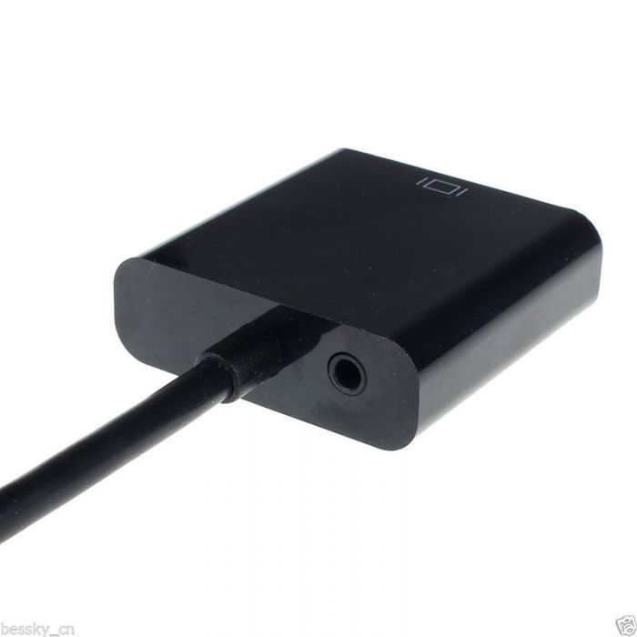 Adaptador / Conversor Som e Imagem HDMI 1080p Macho para VGA Fêmea