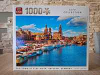 puzzle 1000, Old Town At Elbe River, Dresden, Germany, KING