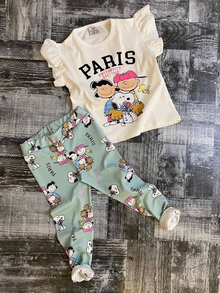 Komplet Snoopy legginsy prążek 104-128 cm