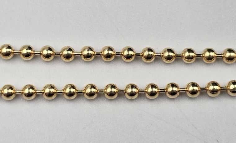 Złoty łańcuszek KULKI pełny pr.585 kulkowy do nieśmiertelnika |KŁODZKO