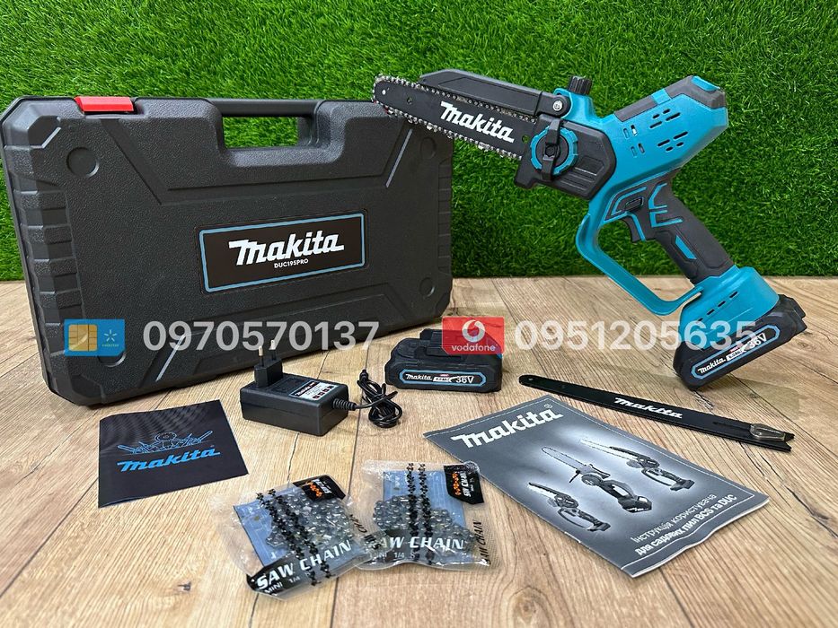 Акумуляторна Міні пилка Makita DUC195Pro 36V 6Ah ланцюгова 2700 об/хв