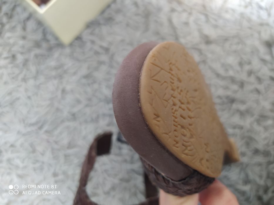 Nowe Buty 37 brązowe code sandały sandałki na koturnie