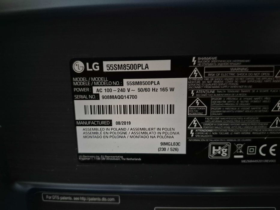 Telewizor LG55SM8500PLA