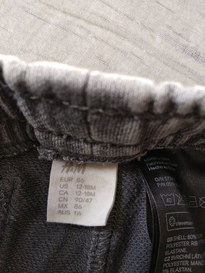 Joggersy H&M komplet 5 sztuk 86 spodnie dresowe zestaw