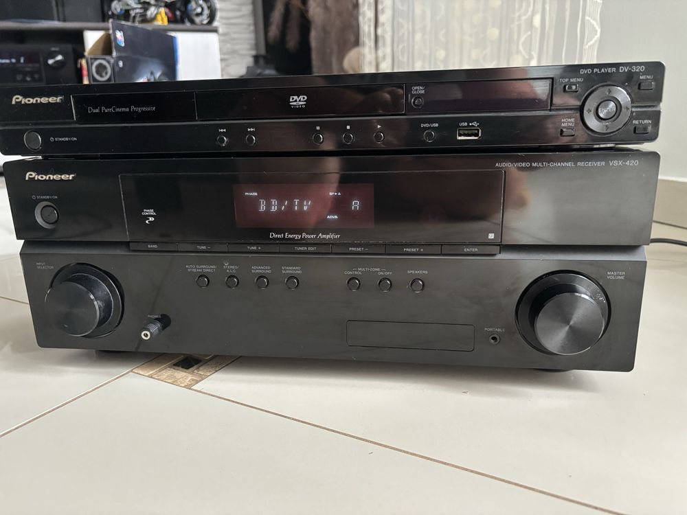 Amplituner Pioneer VSX-420 + Dvd Pioneer DV-320