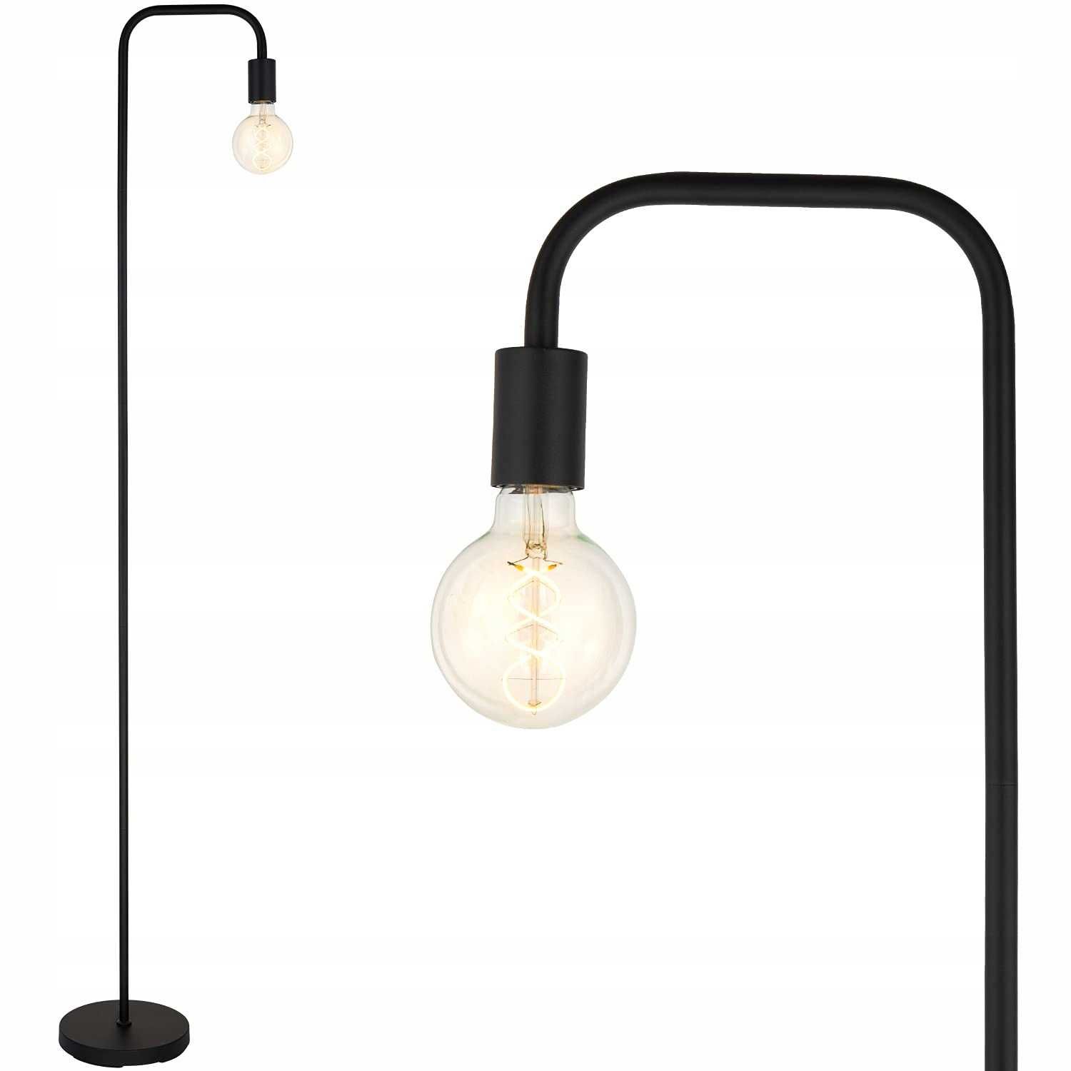 Lampa podłogowa BBHome Retro E27 czarna