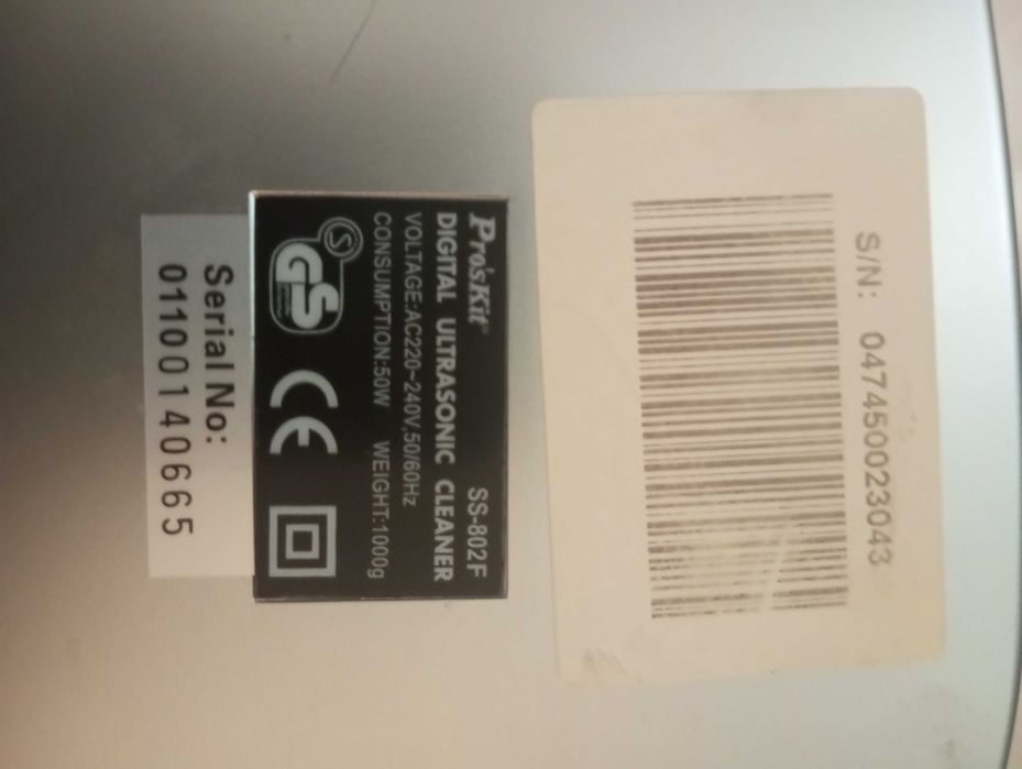 Цифрова ультразвукова ванна Pro'sKit SS-802F 0,75 л