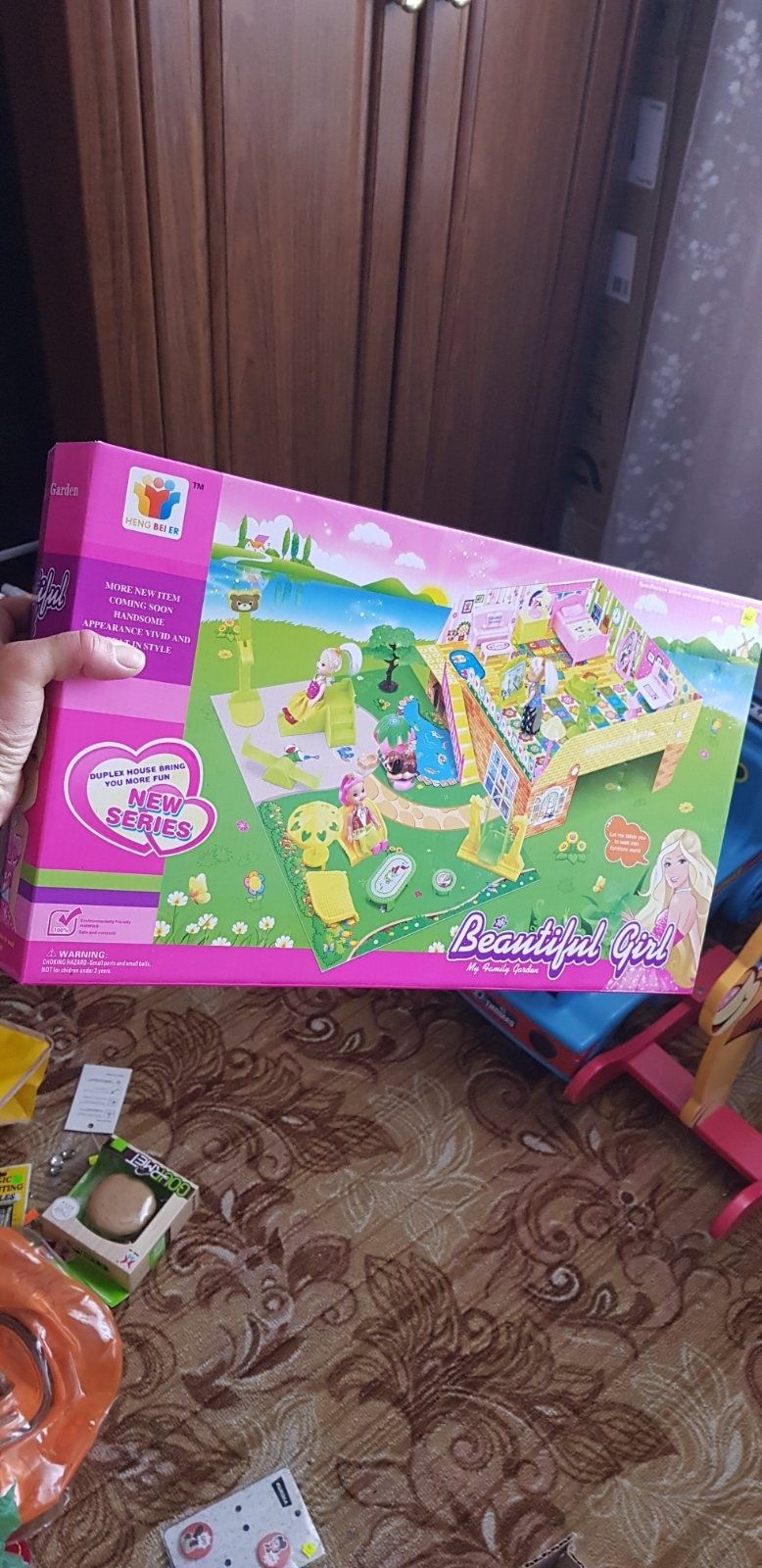 Пакет игрушек для девочки,куклы, конструктор,