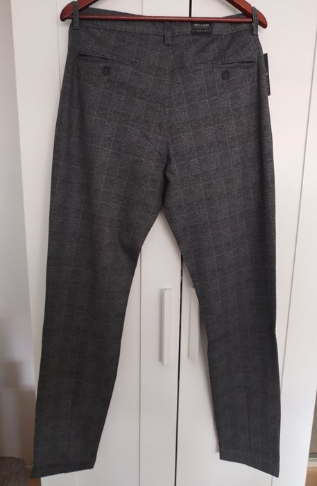 Nowe męskie spodnie Only&sons piękne do wielu stylizacji kratka