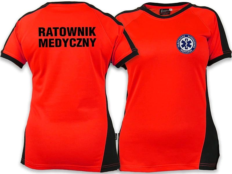 Koszulka ratownicza FLUO damska FUNKCYJNA (XS)