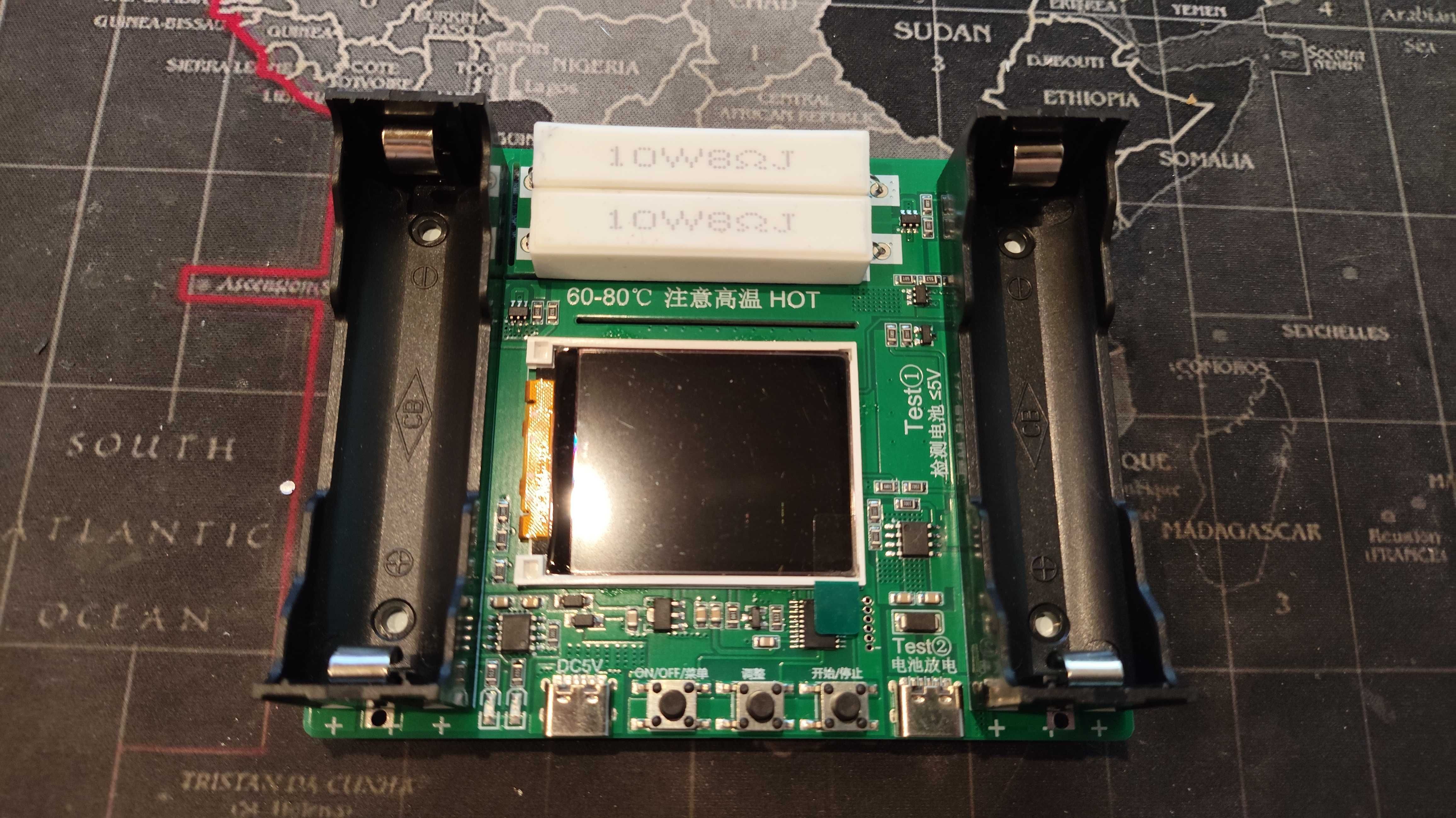 Тестер Li-Ion аккумуляторов 18650 USB Type-C с цветным дисплеем