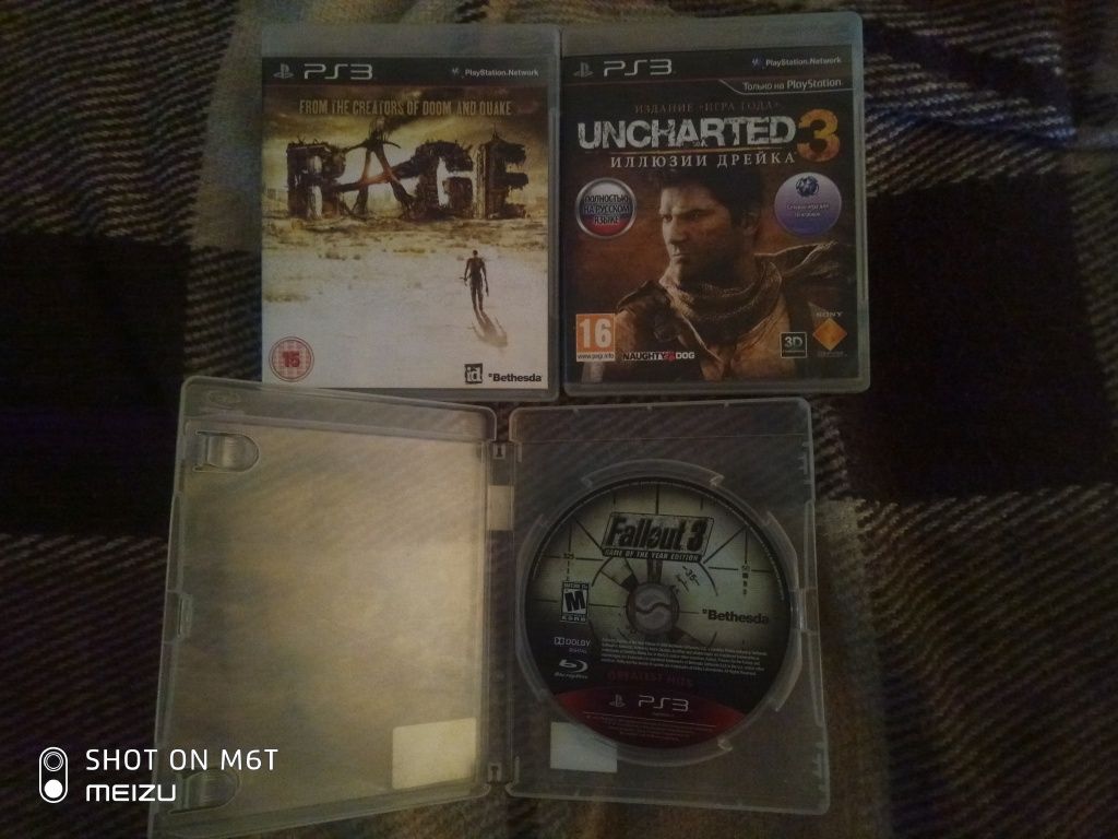 Игры плейстейшен3, RAGE, Fallout3, UNCHARTED3.