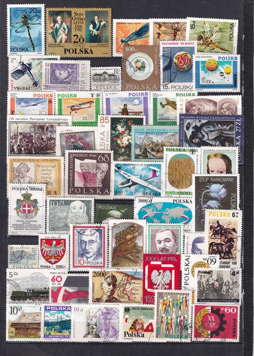 Zestaw 6 - Polska - 50 sztuk, kasowane cena 3,90 zł