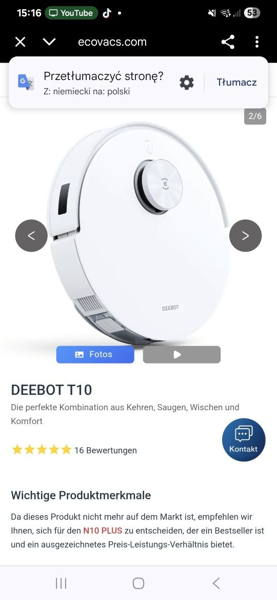 Irobot Deebot T 10