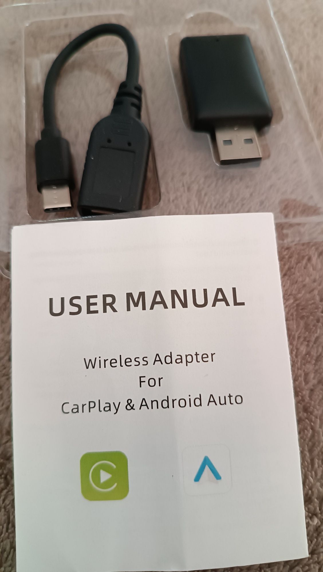 adaptador 2 em 1 de CarPlay e Android Auto sem fios (modelo RM-KPL064)