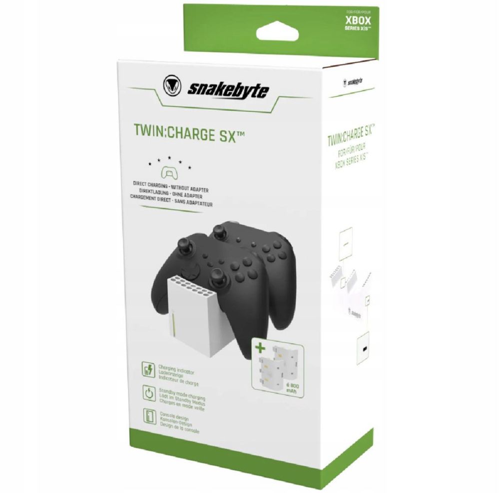 Ładowarka do Padów Kontrolerów 2Pady Podwójna Xbox S/X Stacja Ładująca