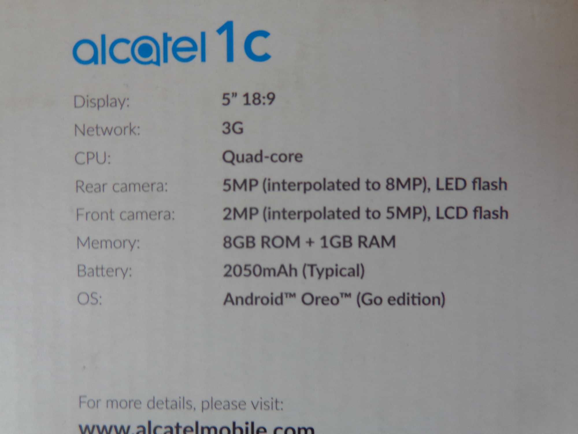 Smartfon Alcatel 1C 2019