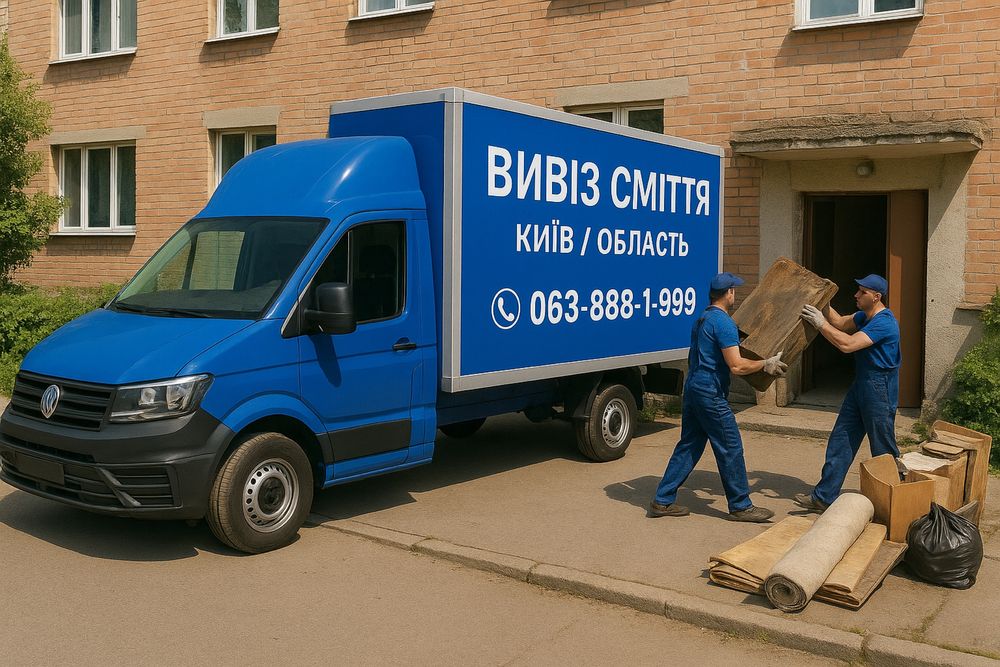 Вивіз будівельного сміття, вивіз меблів і техніки,