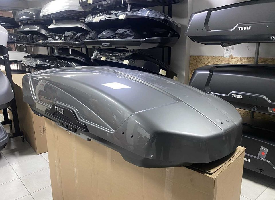 Автобокс на дах Thule Motion XT L чорний сірий глянець 195x89x44 450л