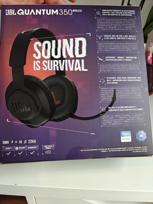 JBL quantum 350 nowe słuchawki bezprzewodowe komputer PlayStation